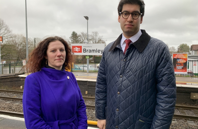Bramley Station with Cllr Hayley Eachus